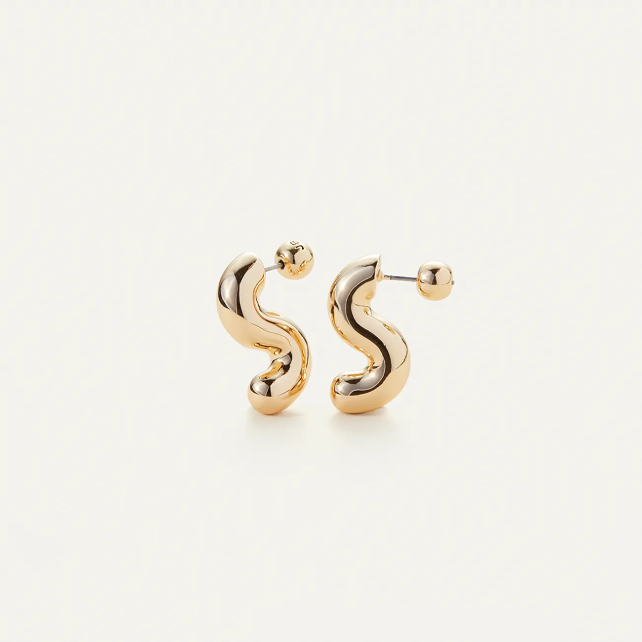 14K Gold Ola S-Shaped Mini Earrings