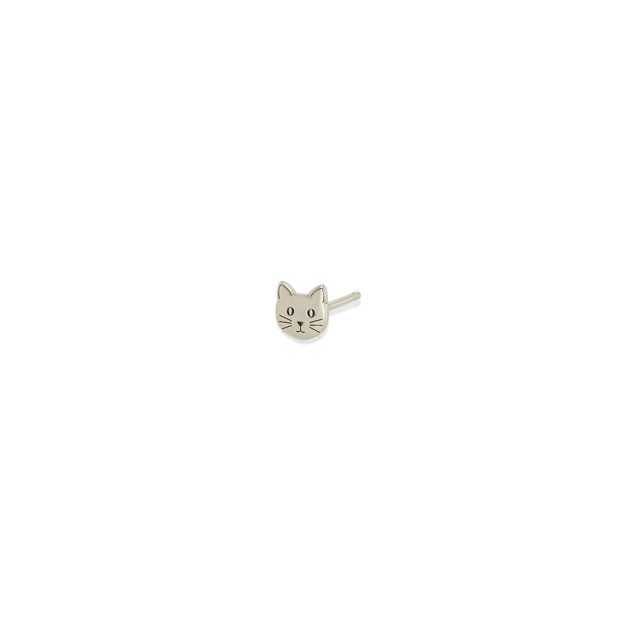 14k Itty Bitty Cat Stud