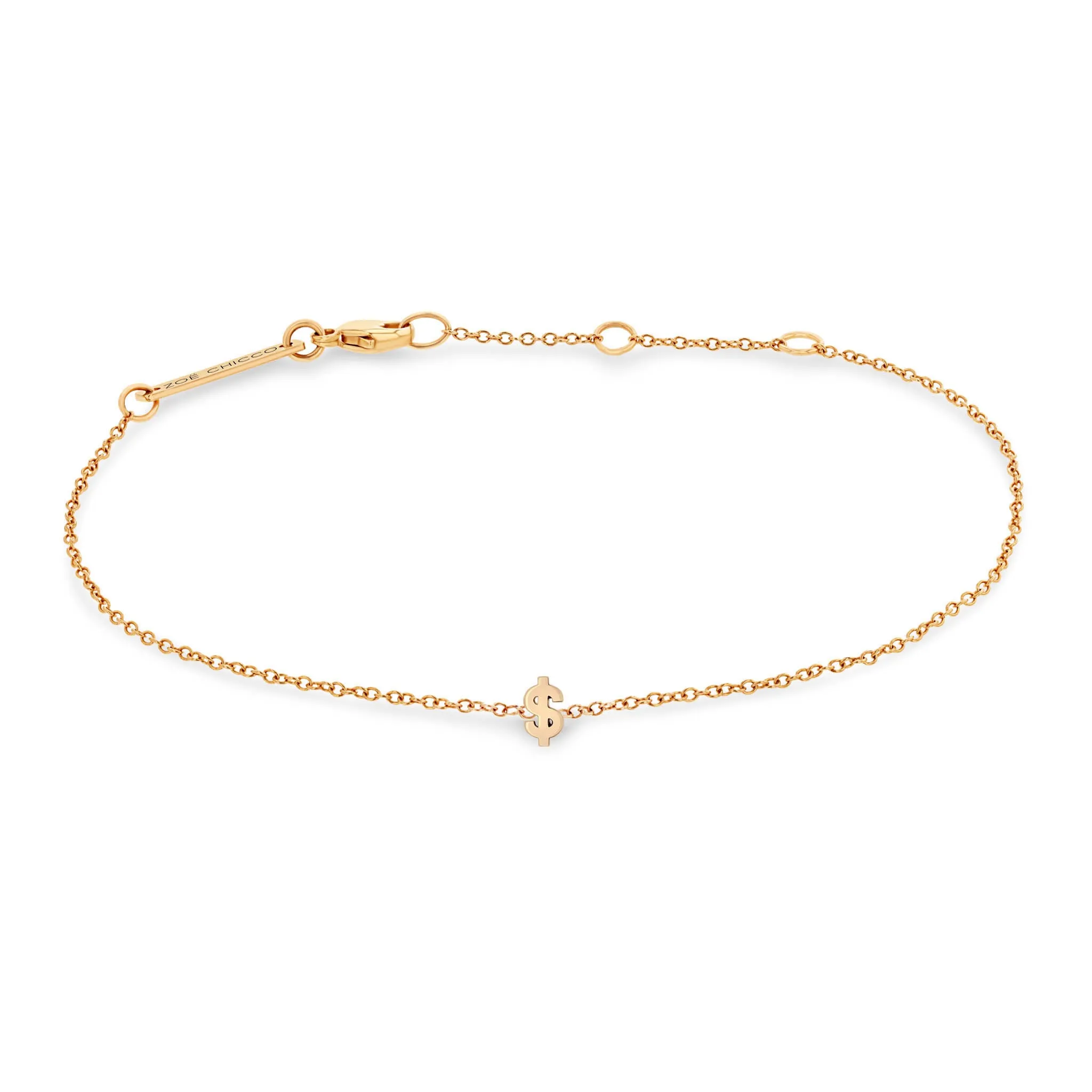 14k Itty Bitty Dollar Sign Bracelet