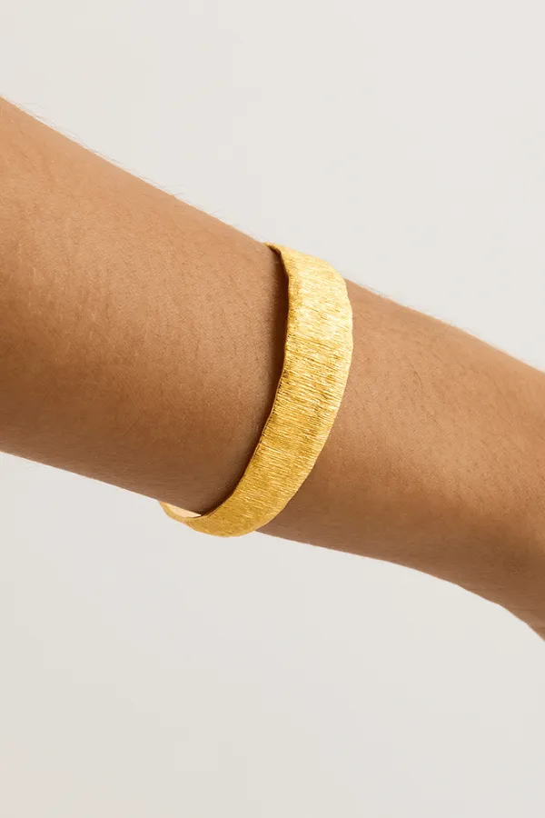 18k Gold Vermeil Woven Light Cuff