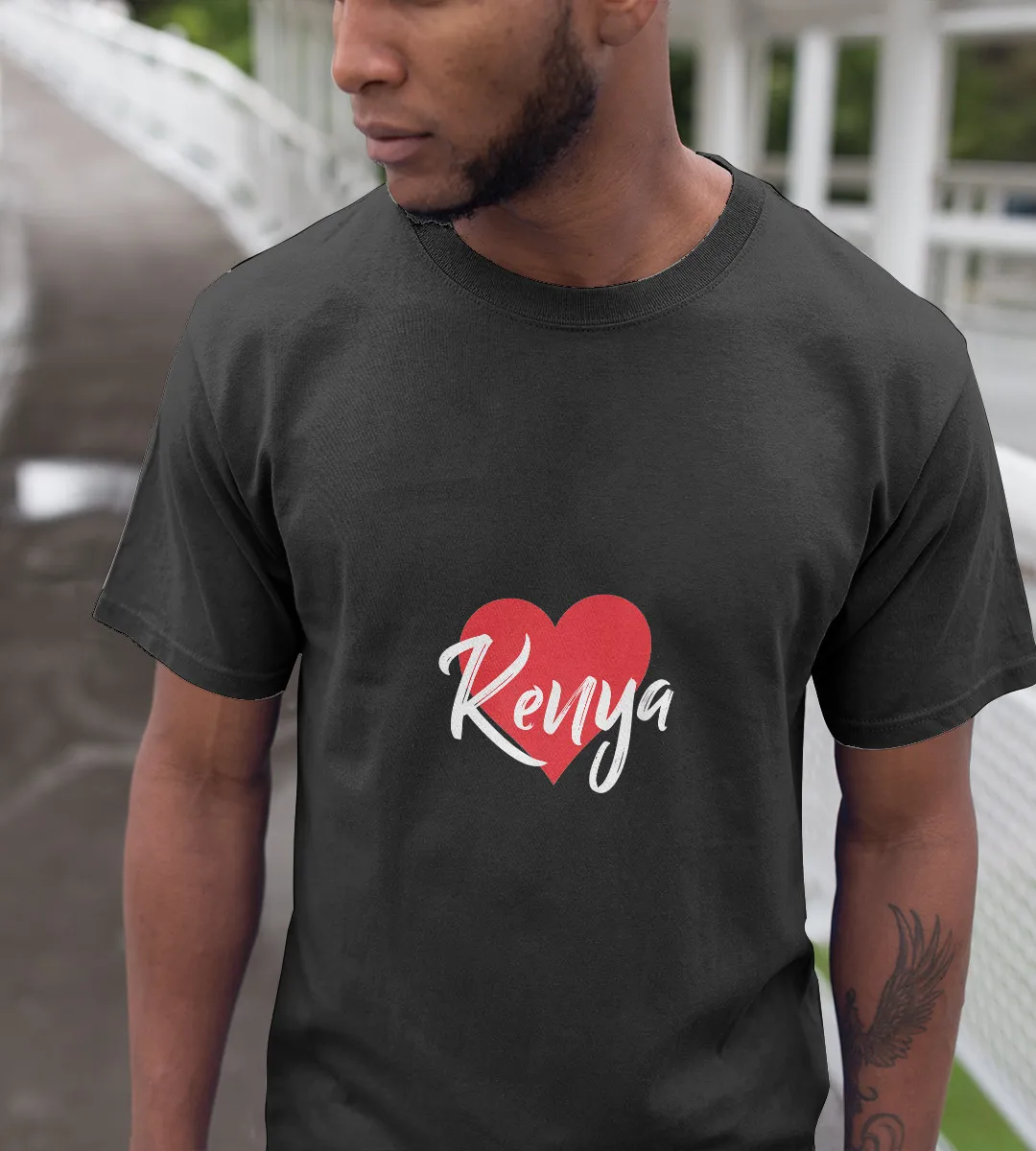 1sttheworld T-Shirt - I Love Kenya First Name T-Shirt Black A35