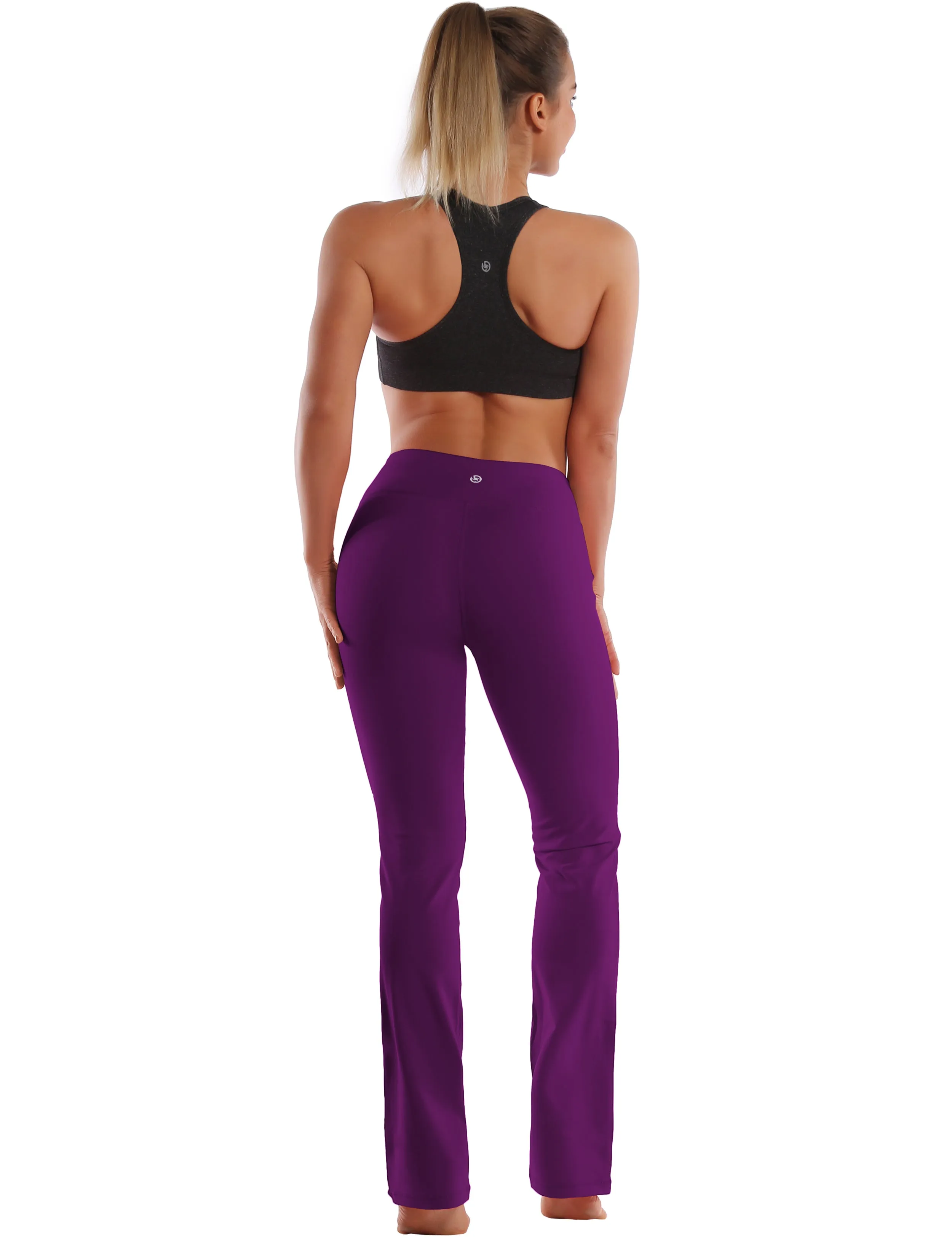 29" 31" 33" 35" Straight Leg Leggings plum