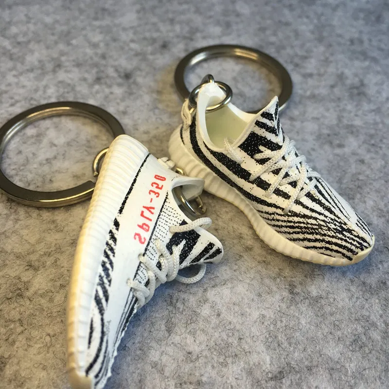 3d yzy frozen yellow sneaker kanye west shoe keychain for yzy 350 v2