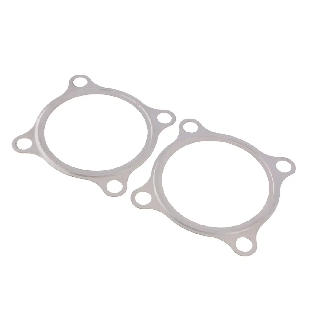 4 Bolt 3 Turbine Turbo Charger Exhaust Downpipe Adapter Flange Gasket 2PCS