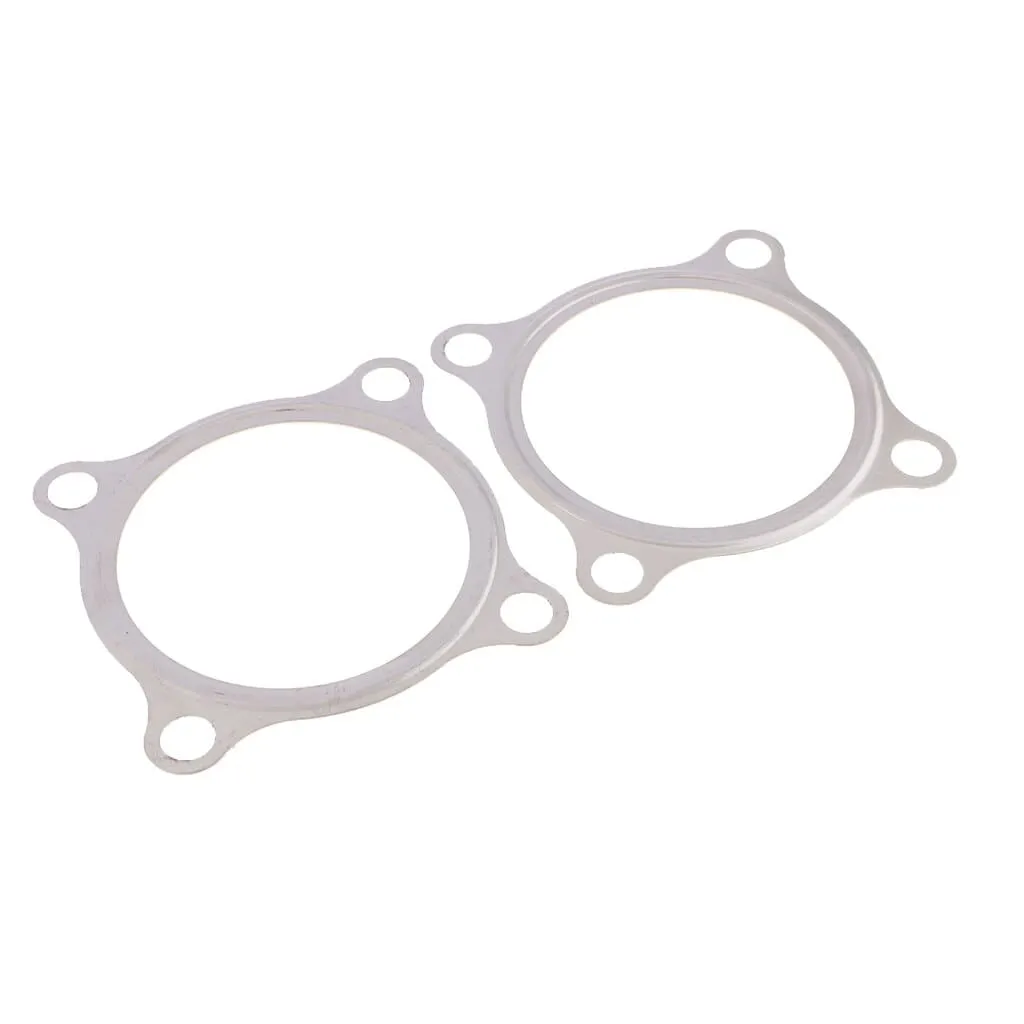 4 Bolt 3 Turbine Turbo Charger Exhaust Downpipe Adapter Flange Gasket 2PCS