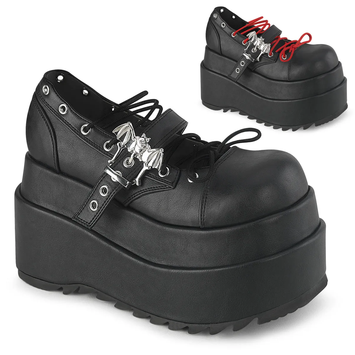 4 Inch Platform BEAR-23 Black Vegan Leather