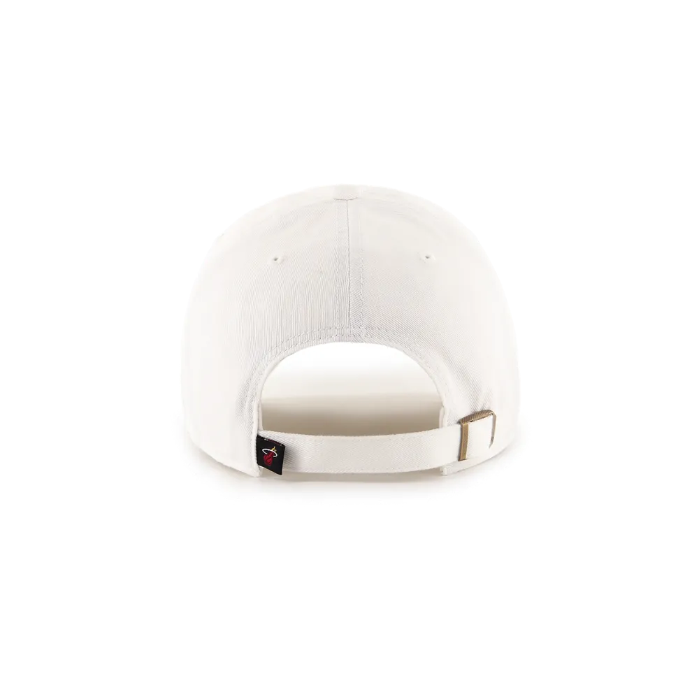 '47 Brand Miami HEAT Logo White Clean Up hat