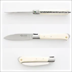 5 Coqs Pocket Knife - Cattle Bone and Mother of Pearl Inlay