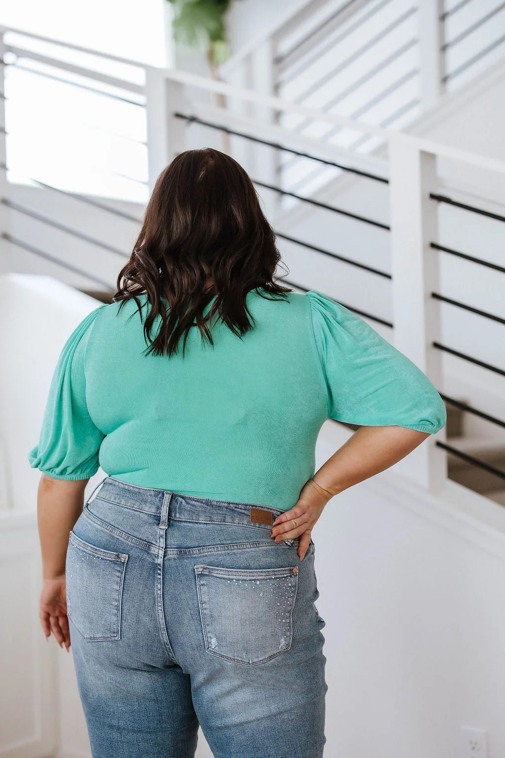 A Total Vision Square Neck Bodysuit in Mint- USE CODE SPRING24 for 40% OFF!!!!