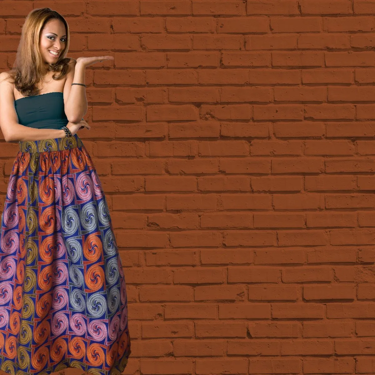 African Maxi Skirts - Swirls