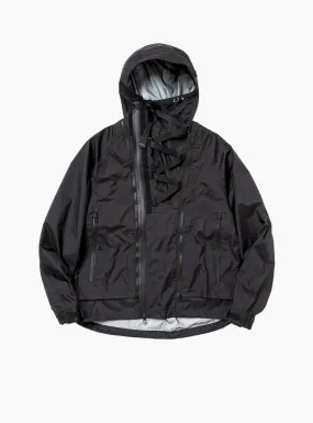 Air Circulation System Rain Jacket Off Black