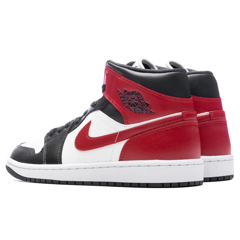 Air Jordan 1 Mid Women's - Sail/Gym Red/Off Noir