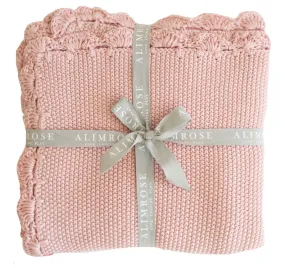 Alimrose Organic Mini Moss Stitch Baby Blanket - Pink