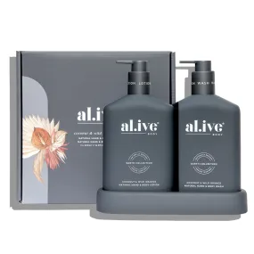 Al.ive Body Wash & Lotion Duo   Tray - Coconut & Wild Orange