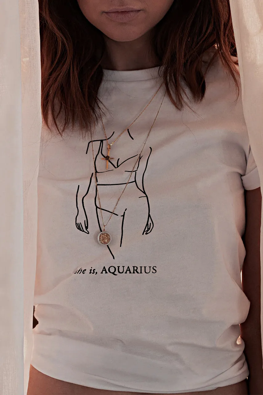 Aquarius Tee - White