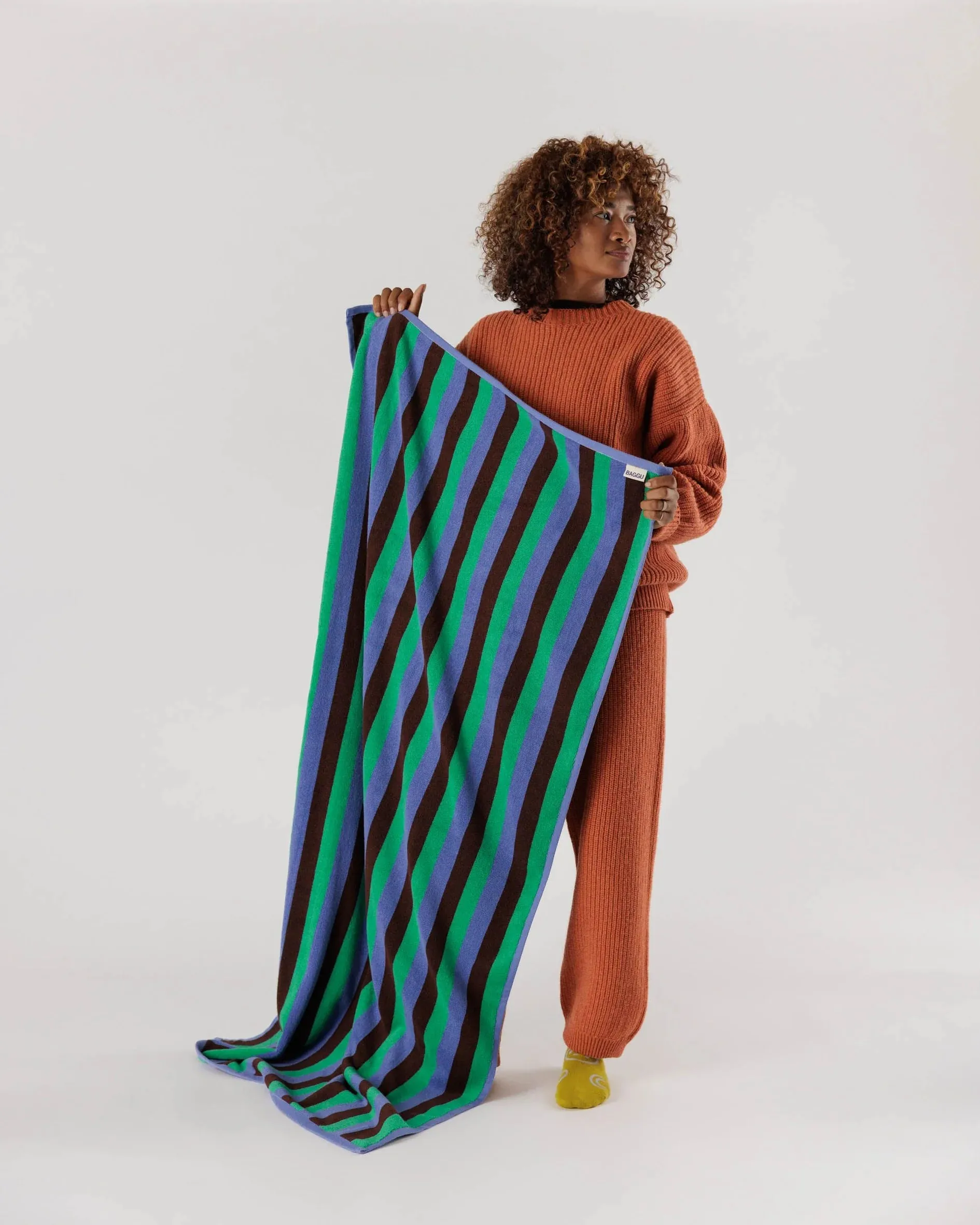 Baggu - Mint 90's Stripe  - Beach/ Bath Towel