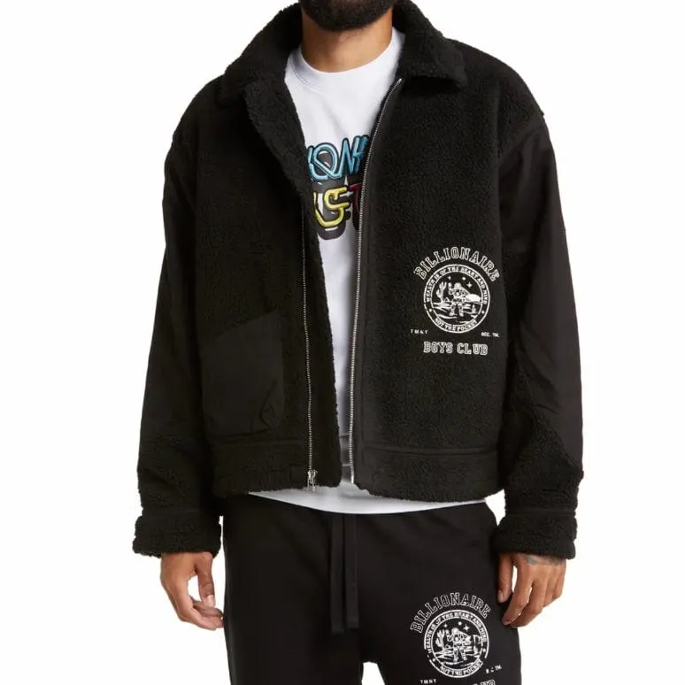 Billionaire Boys Club BB Canopy High Pile Zip Up Jacket (Black) 821-7401