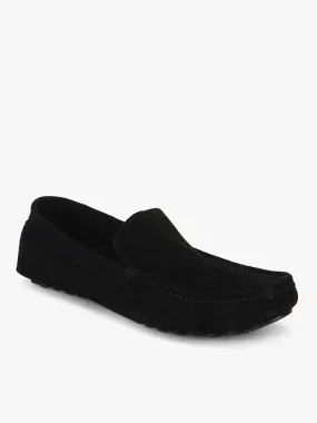 Black Suede Driving Loafers