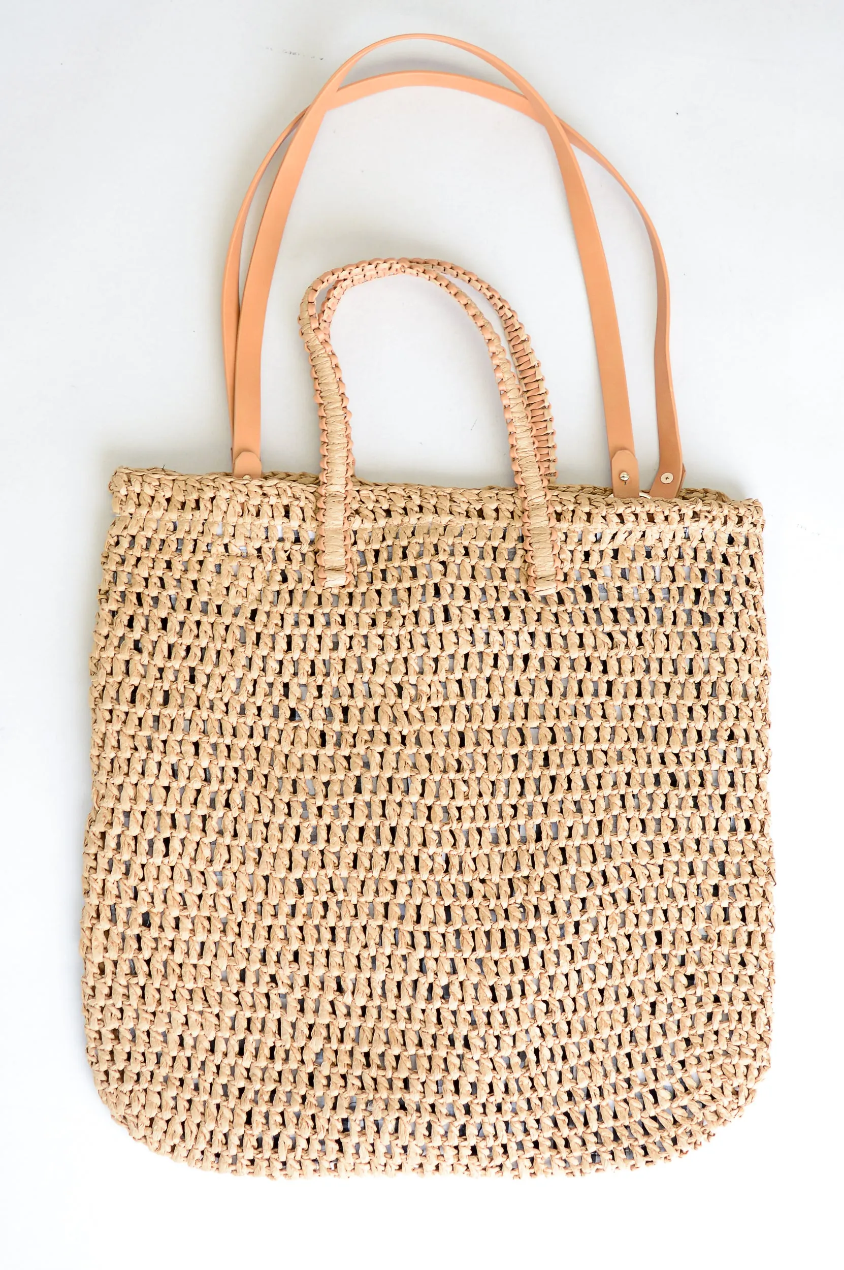 Bonati Handbag, Yellow, Rattan