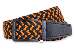 Braided Orange & Black, 1 3/8 Strap, Golf Belt