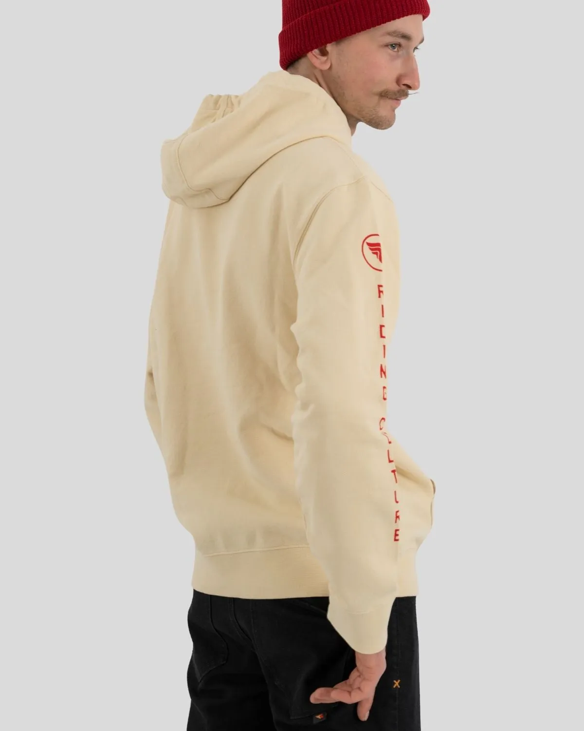 Checkerboard Hoodie Dirt White