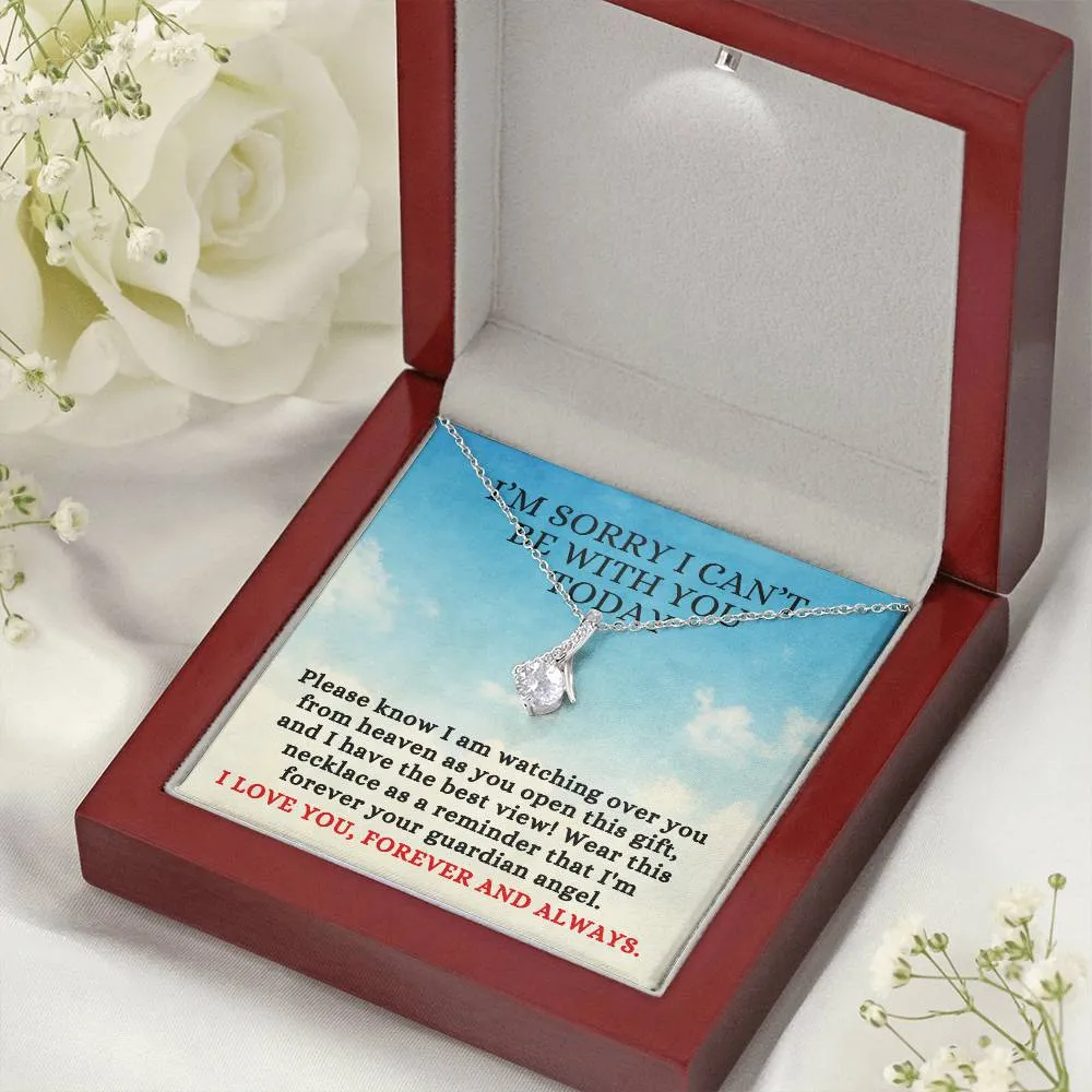 Condolence Gift, I'm Sorry I Can't Be With You Today, Alluring Beauty Pendant Necklace