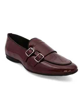 Crimson Patent Monk Shoes