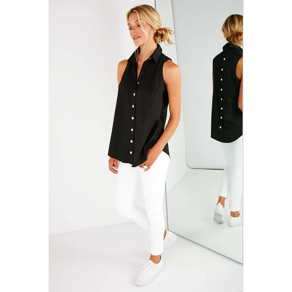 Cut-Away Button-Front Button Back Shirt