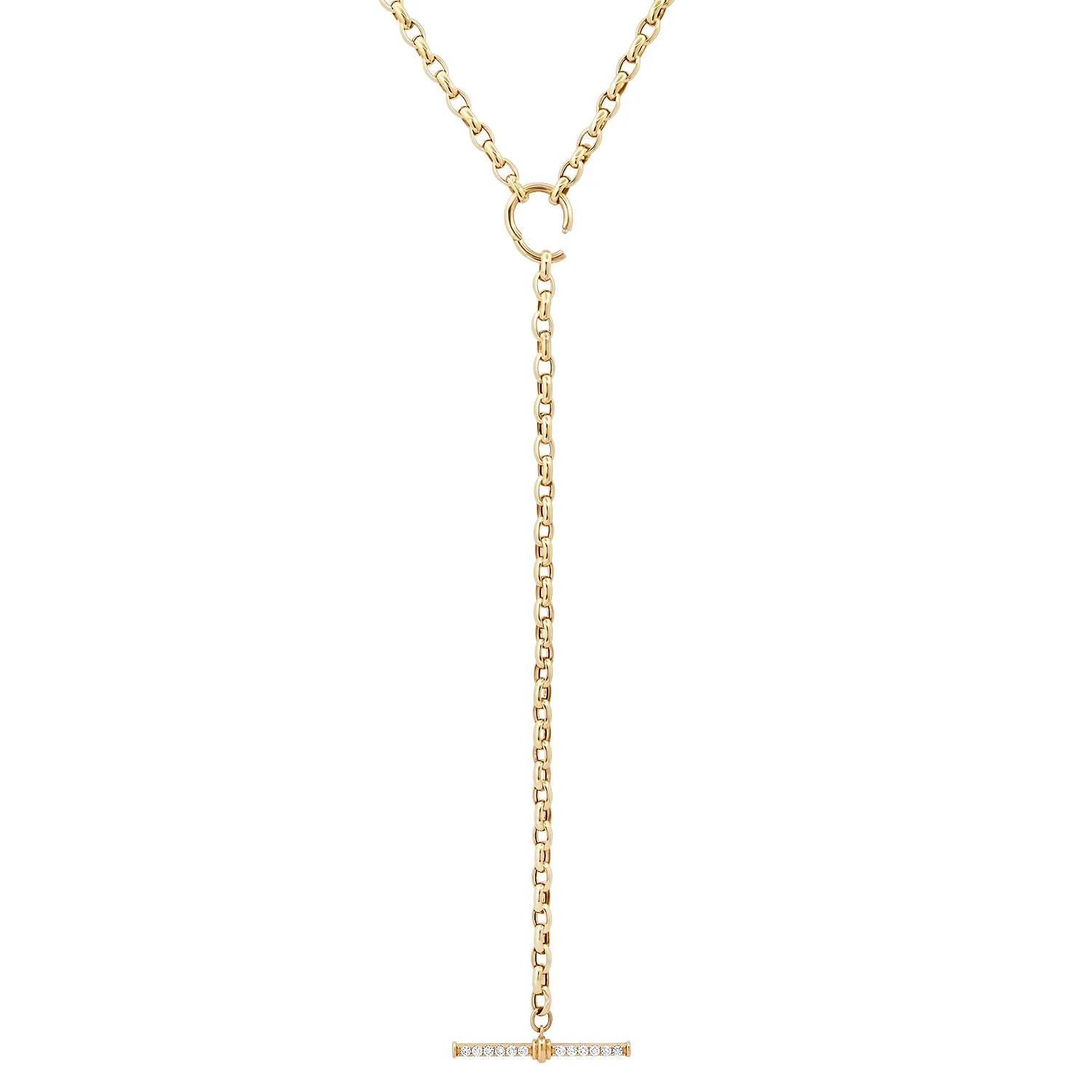 Diamond Toggle Lariat Chain & Enhancer Clasp