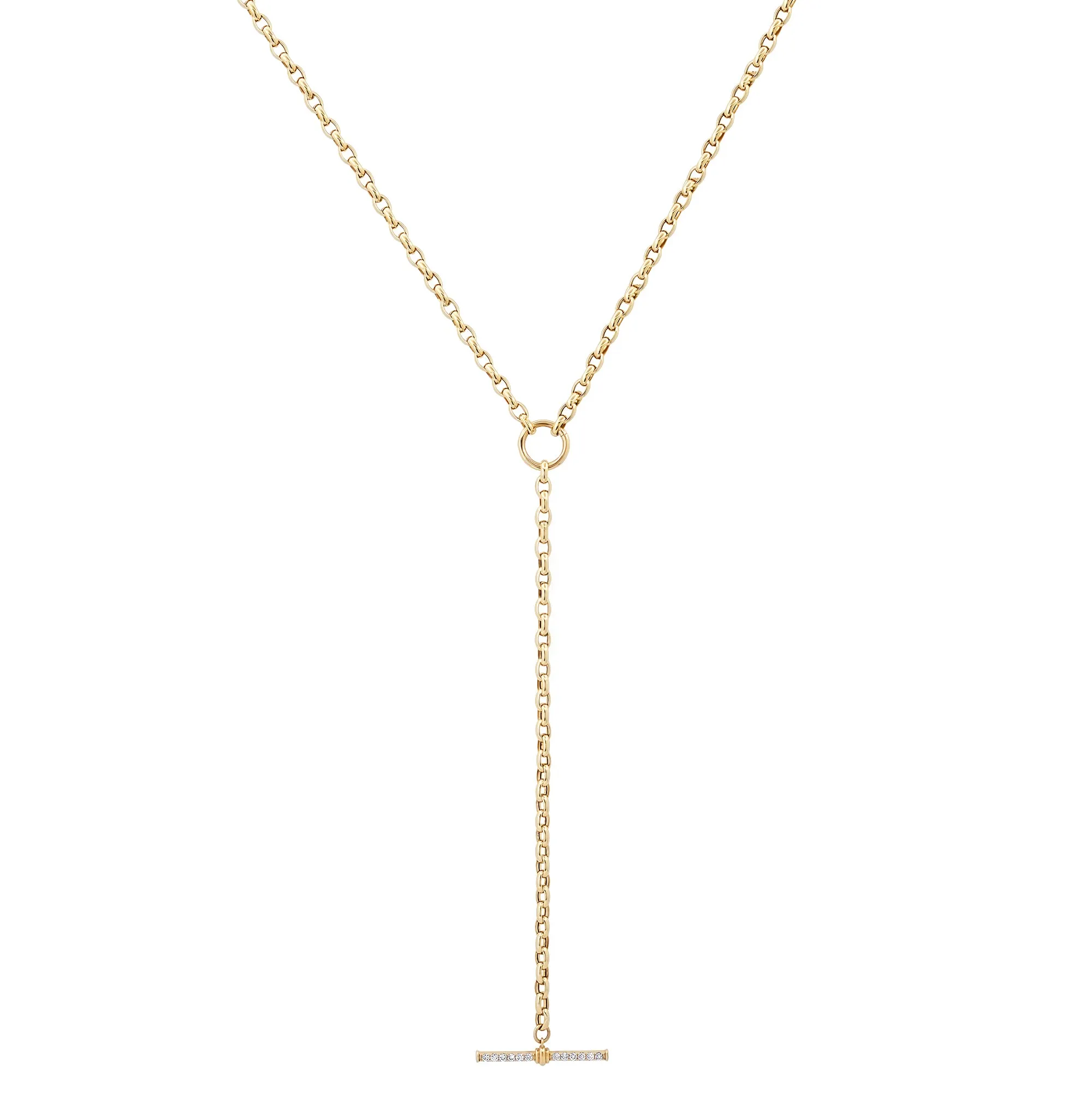 Diamond Toggle Lariat Chain & Enhancer Clasp