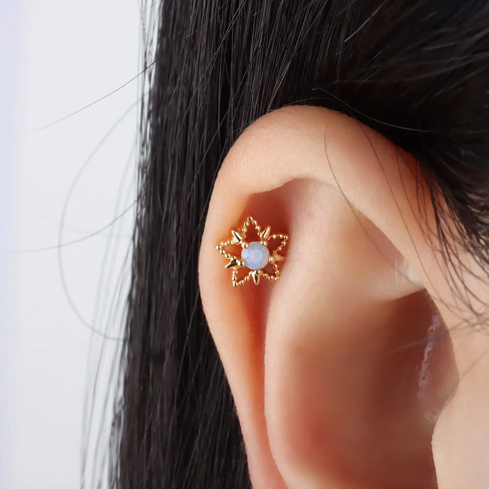 Dreamy Opal Star Stud