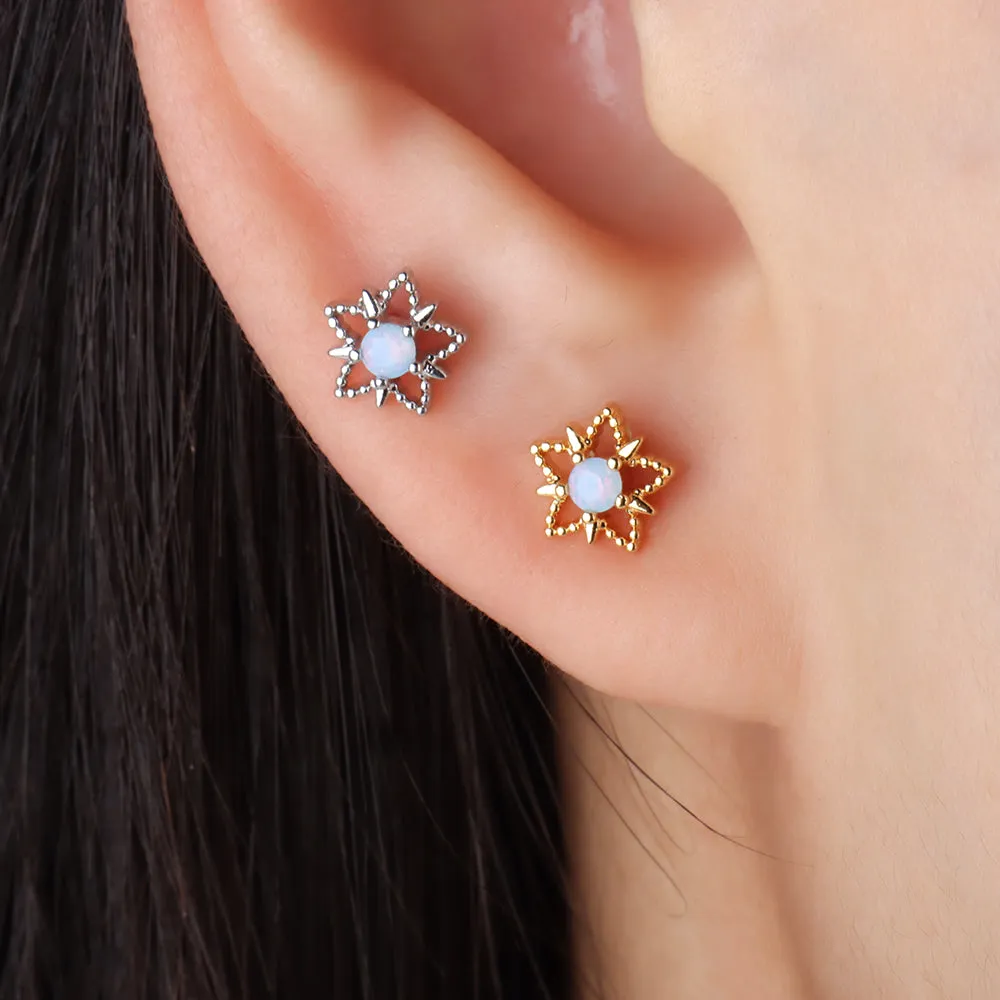 Dreamy Opal Star Stud