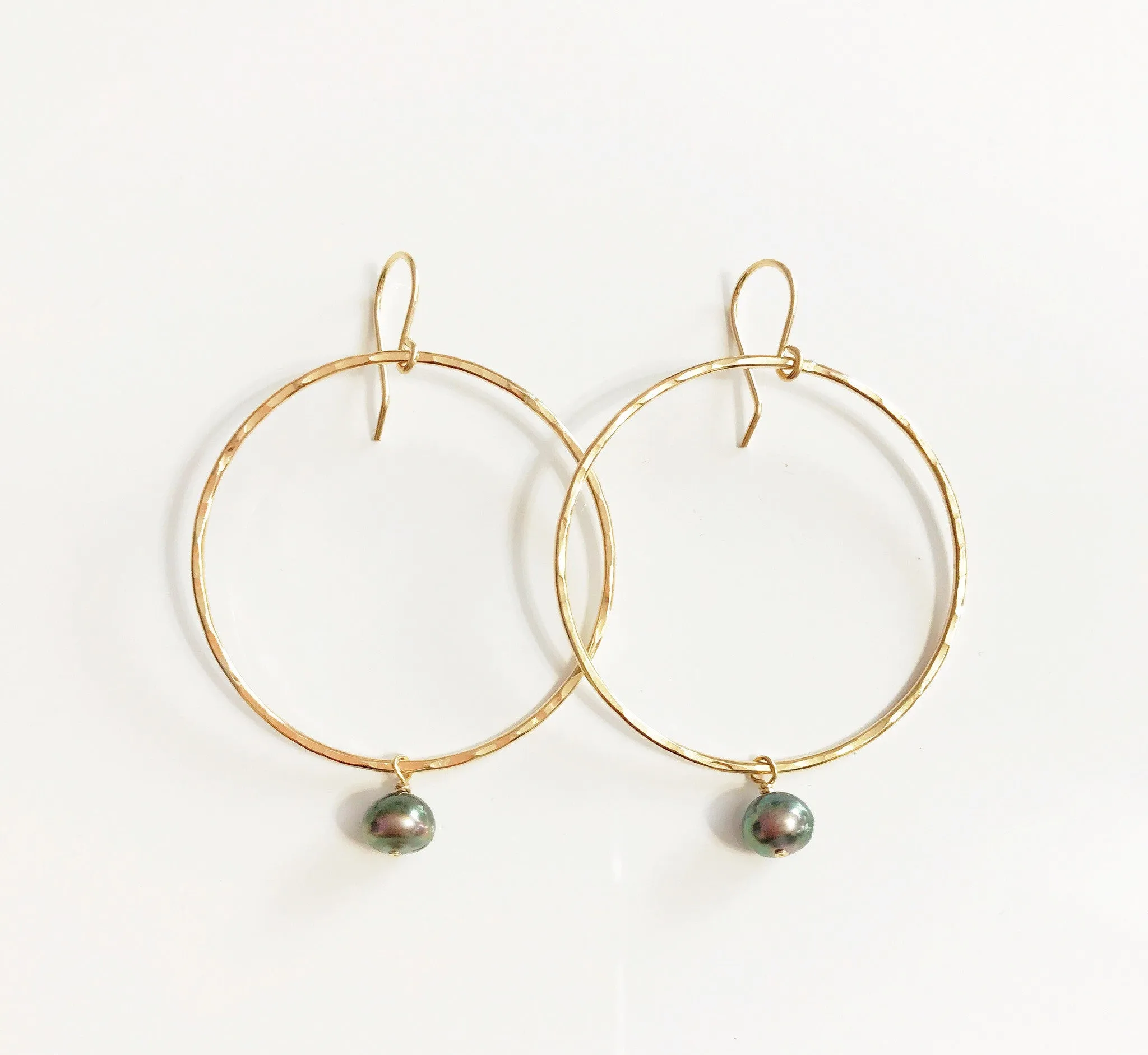 Earrings Airi - keshi tahitian pearls (E350)