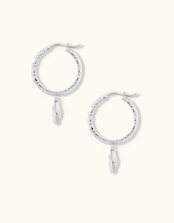 Elias - White Quartz Earrings