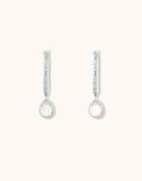 Elias - White Quartz Earrings