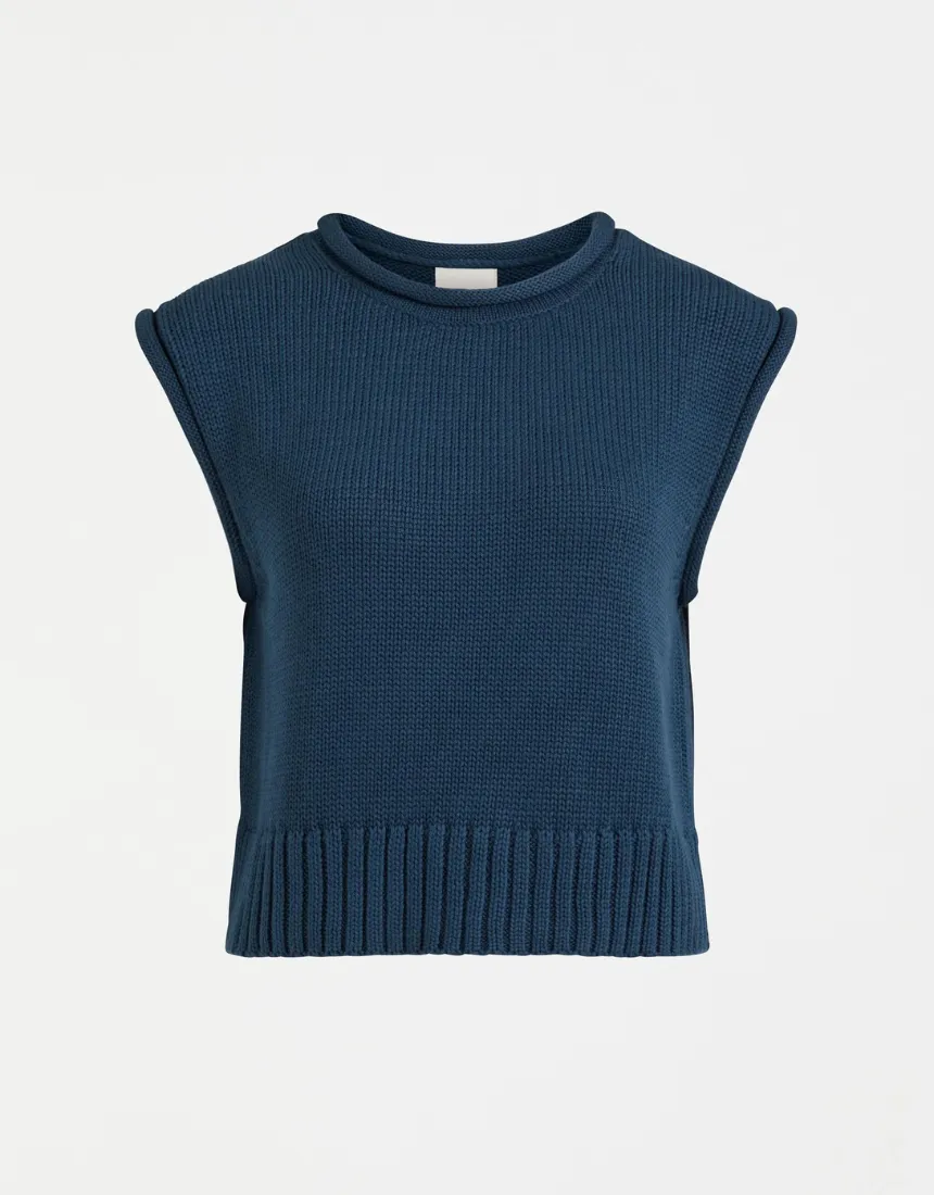 Elk - Lunel Knit Vest Deep Sea Blue