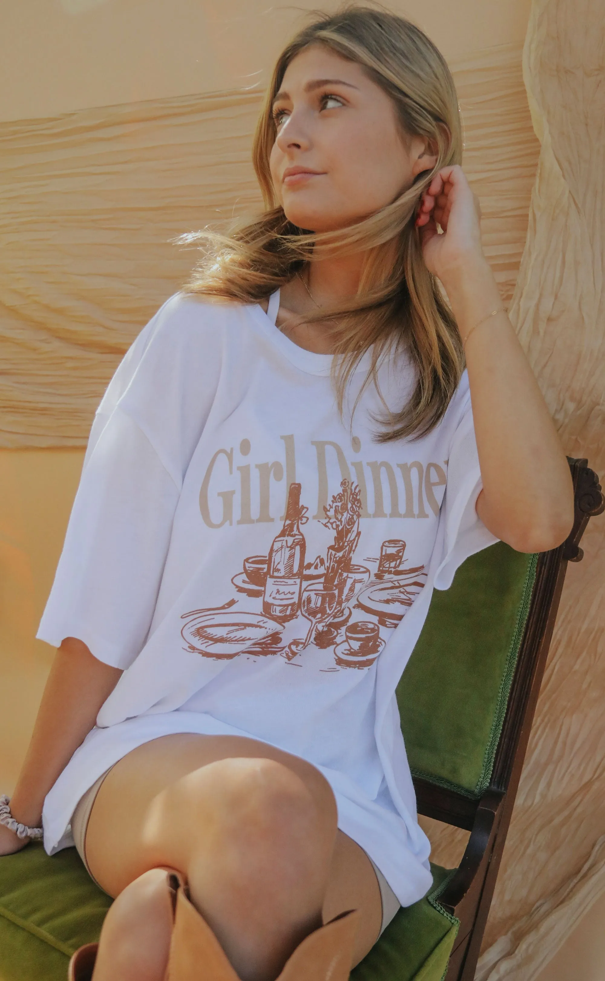 friday   saturday: girl dinner t shirt