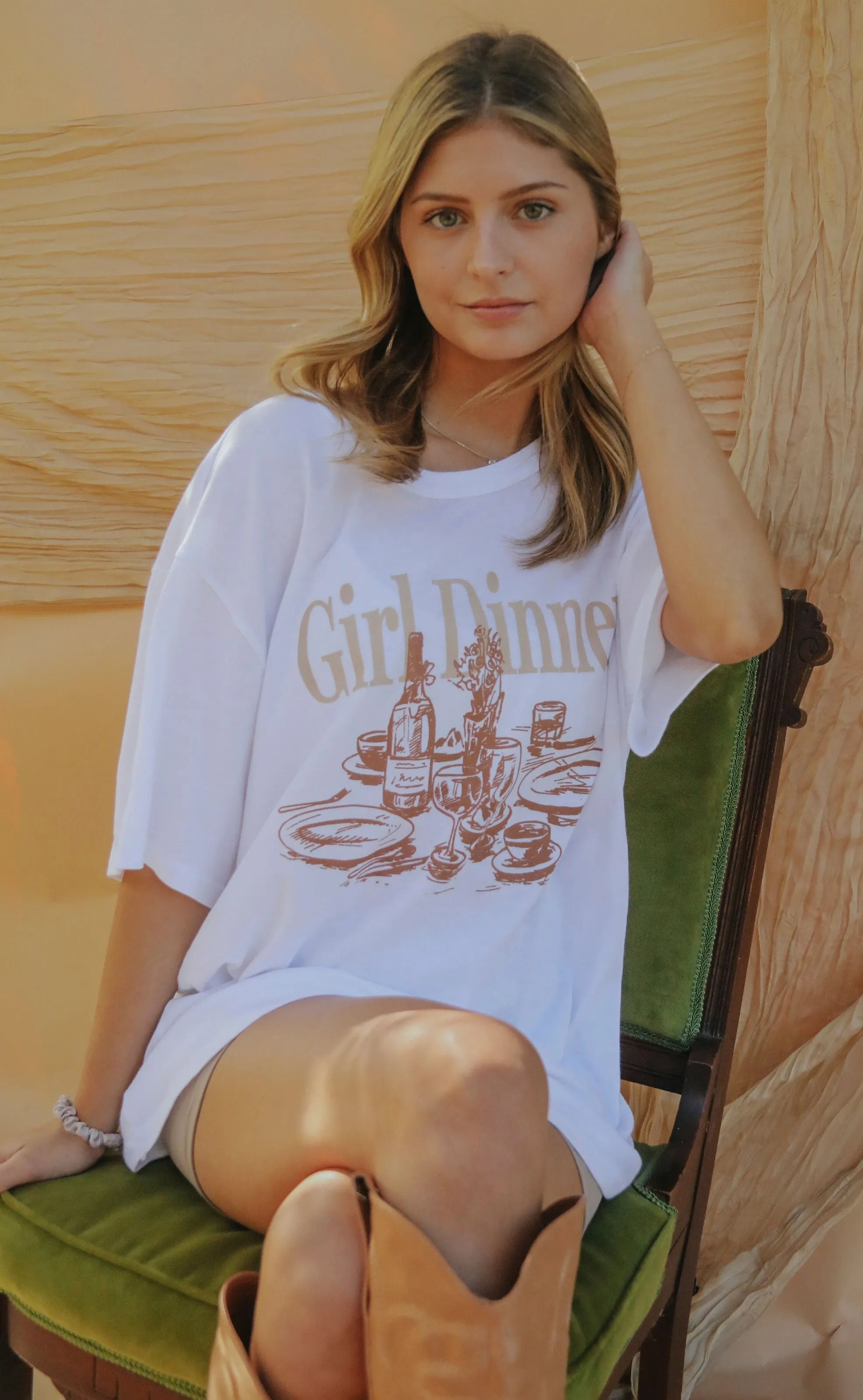 friday   saturday: girl dinner t shirt