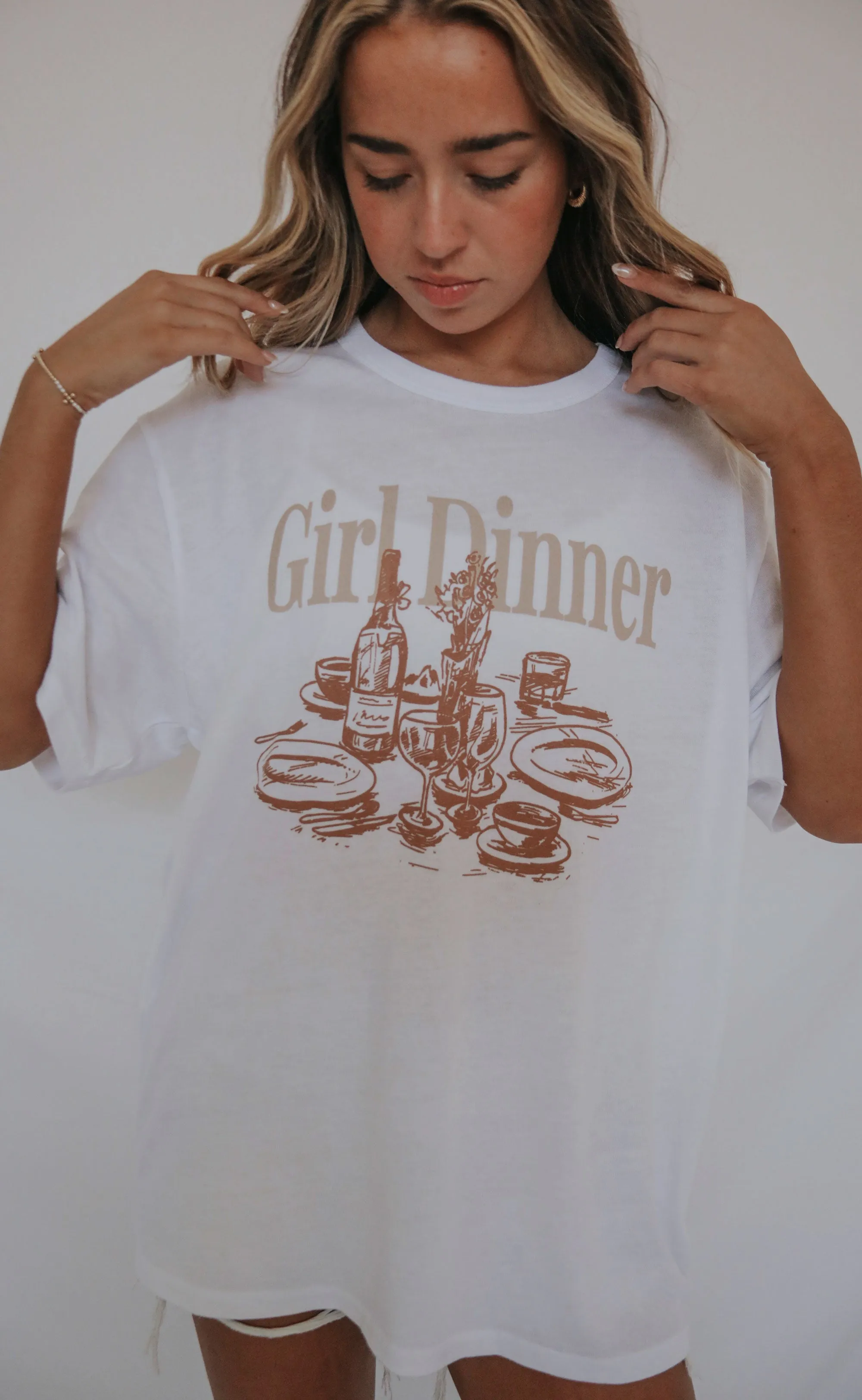 friday   saturday: girl dinner t shirt