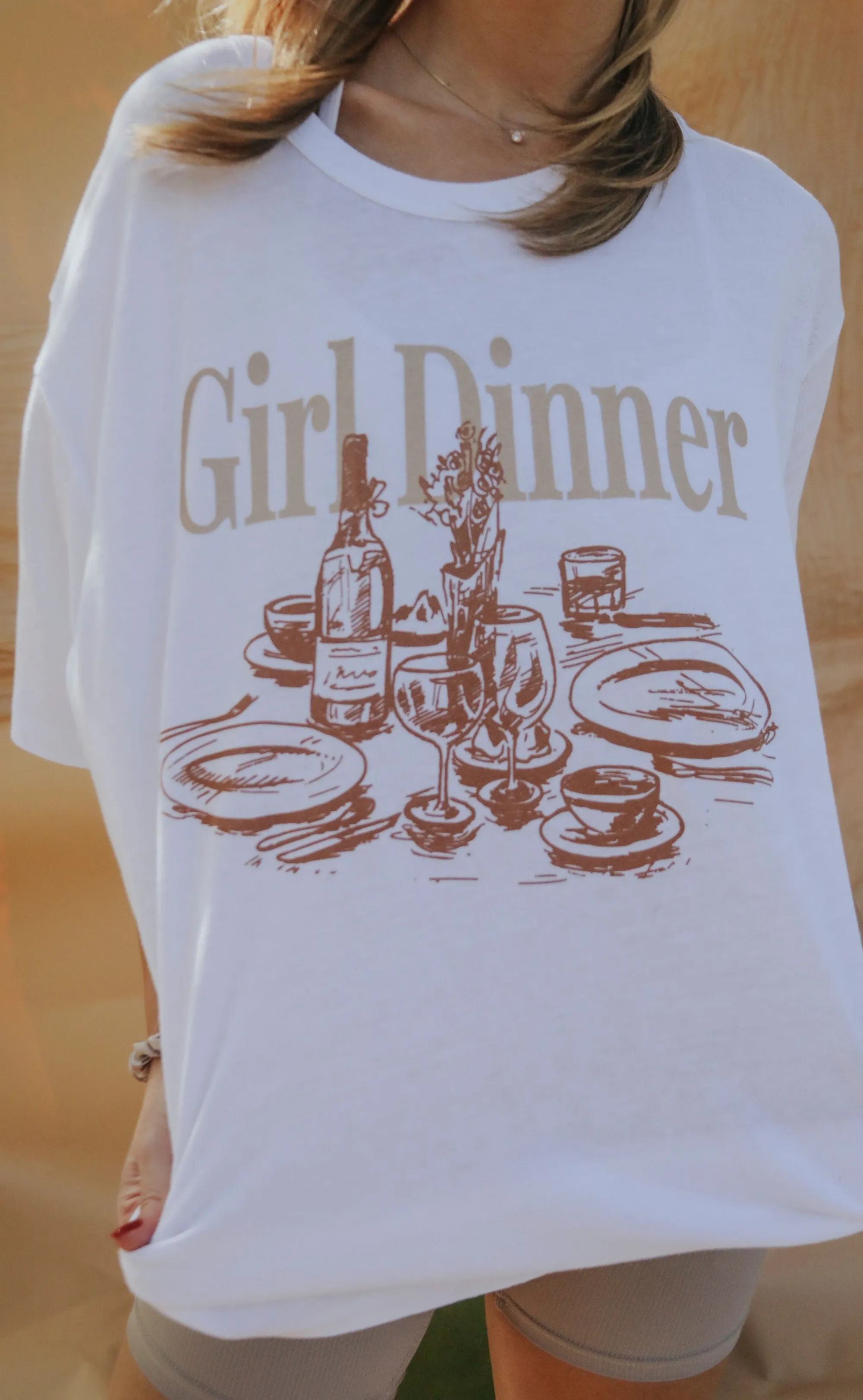 friday   saturday: girl dinner t shirt