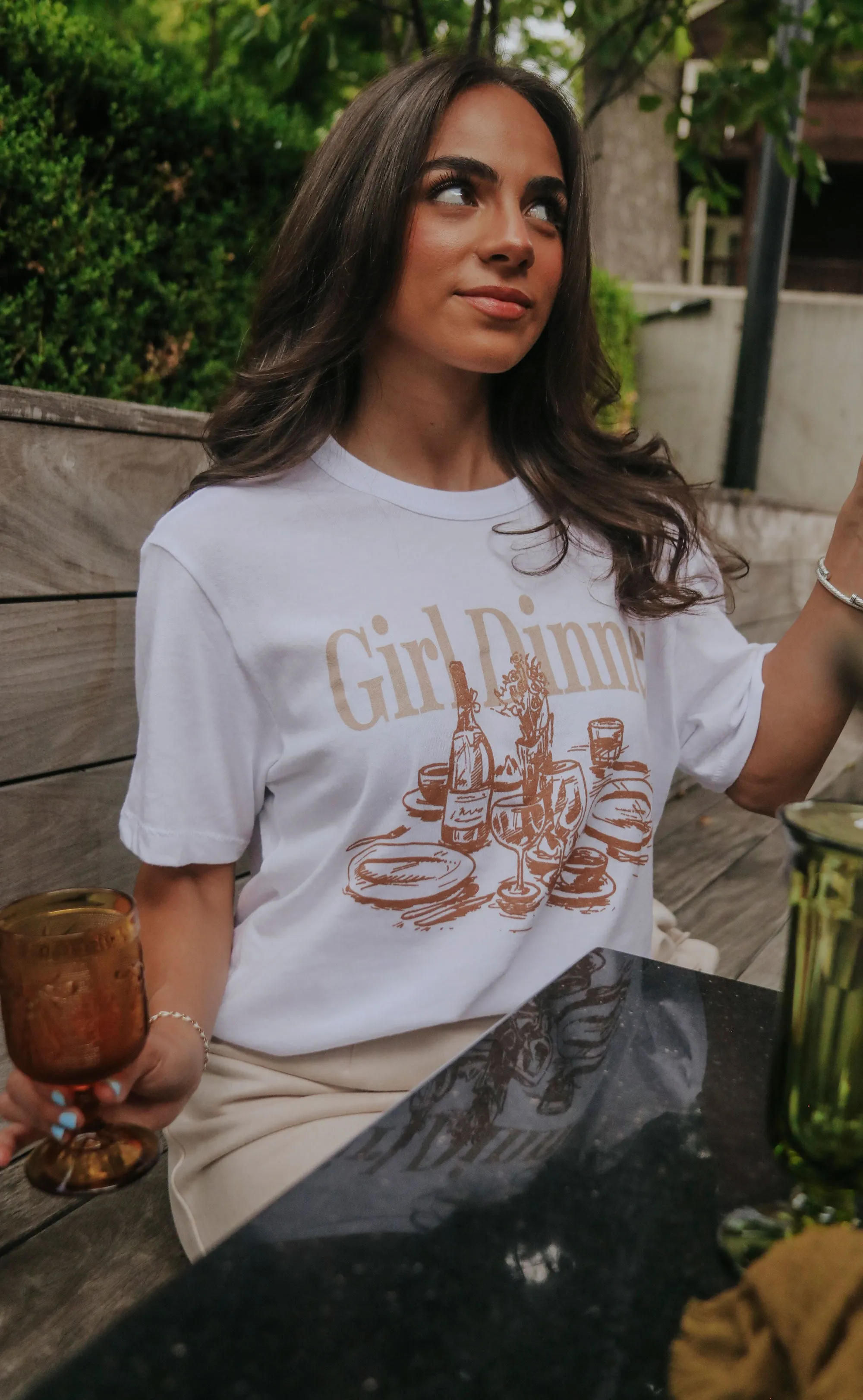 friday   saturday: girl dinner t shirt