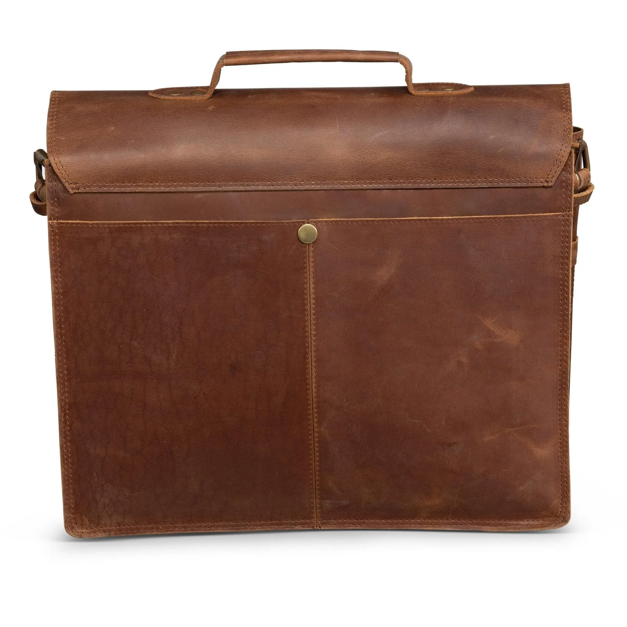 Front Pocket Leather Briefcase