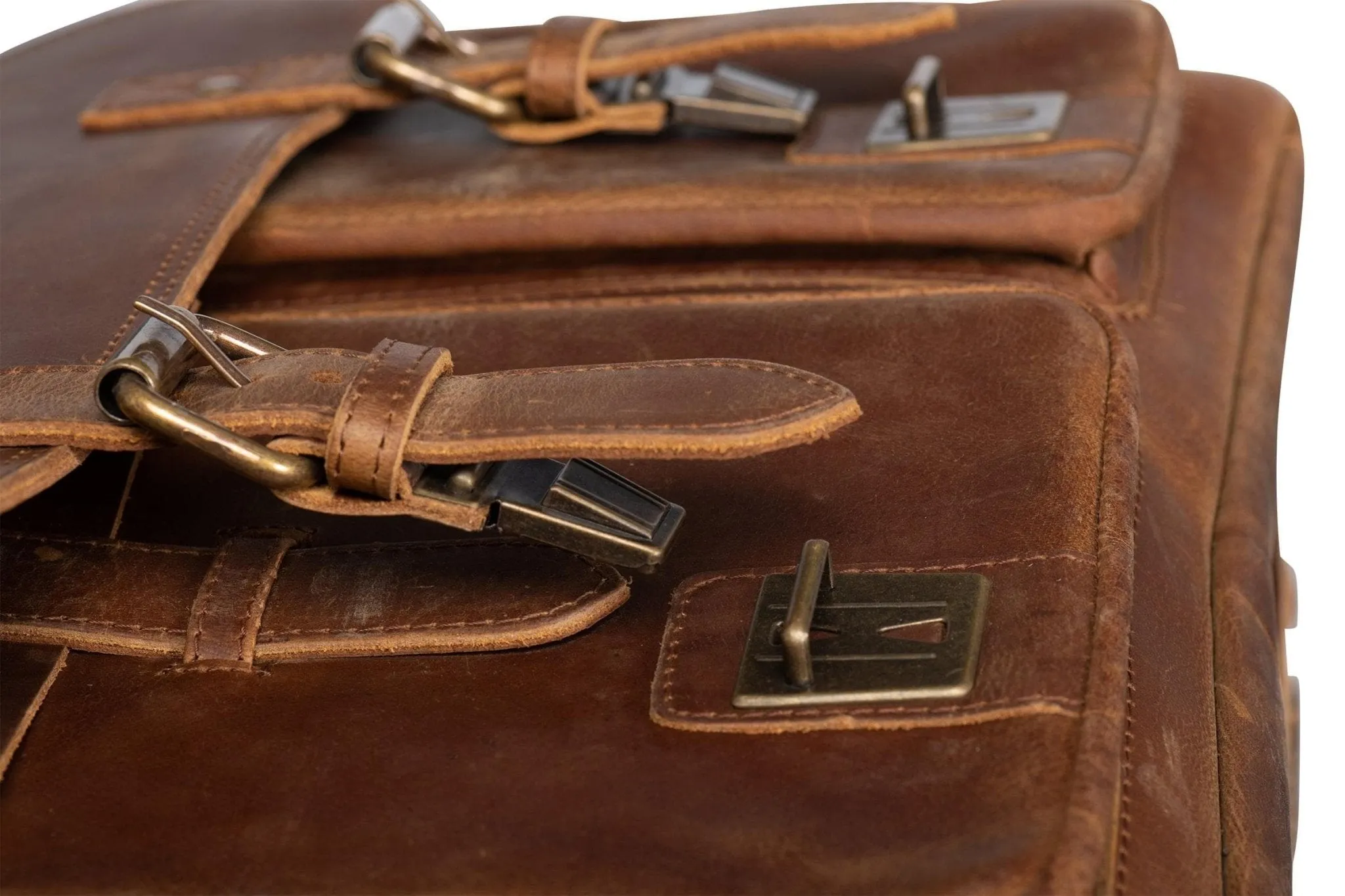 Front Pocket Leather Briefcase