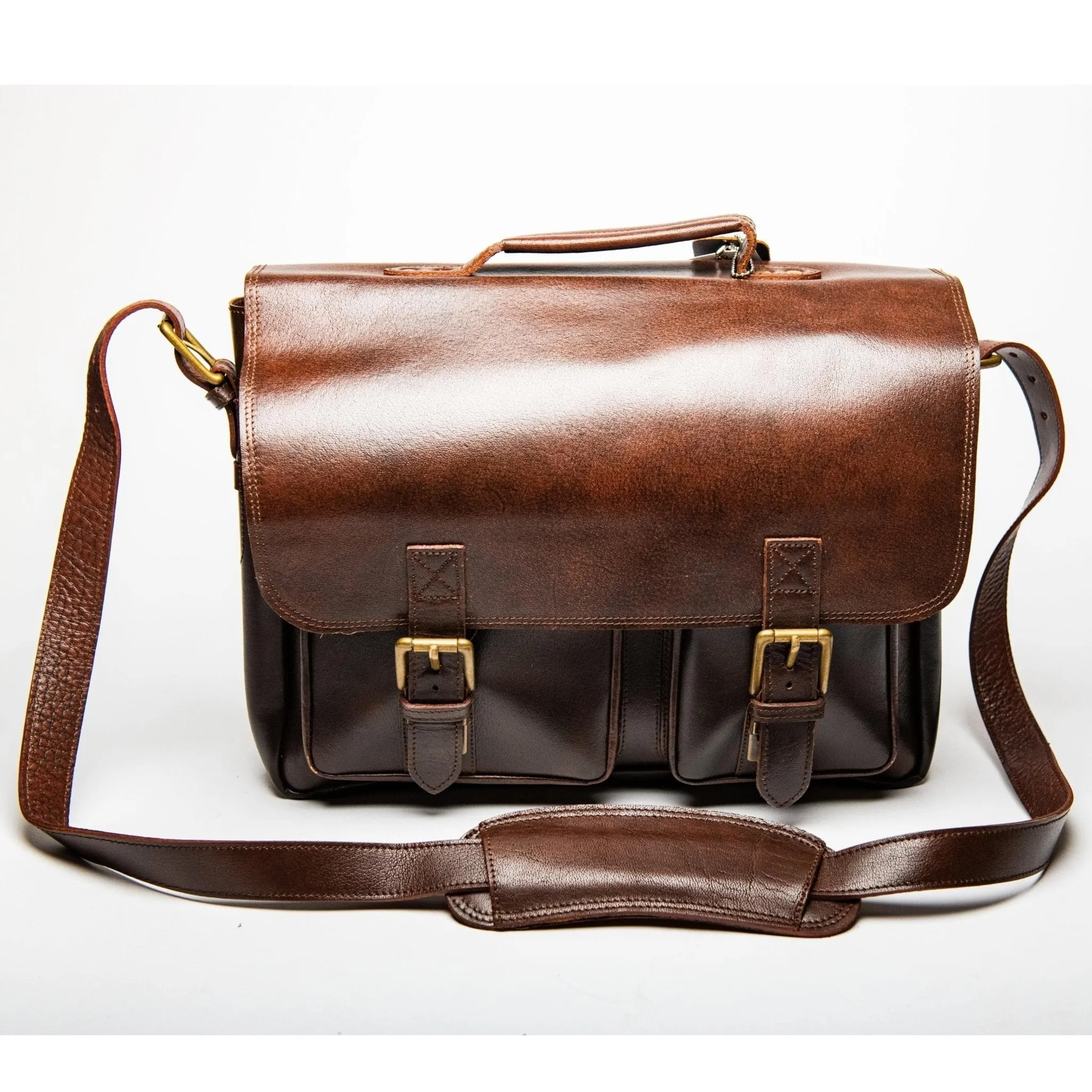 Front Pocket Leather Briefcase