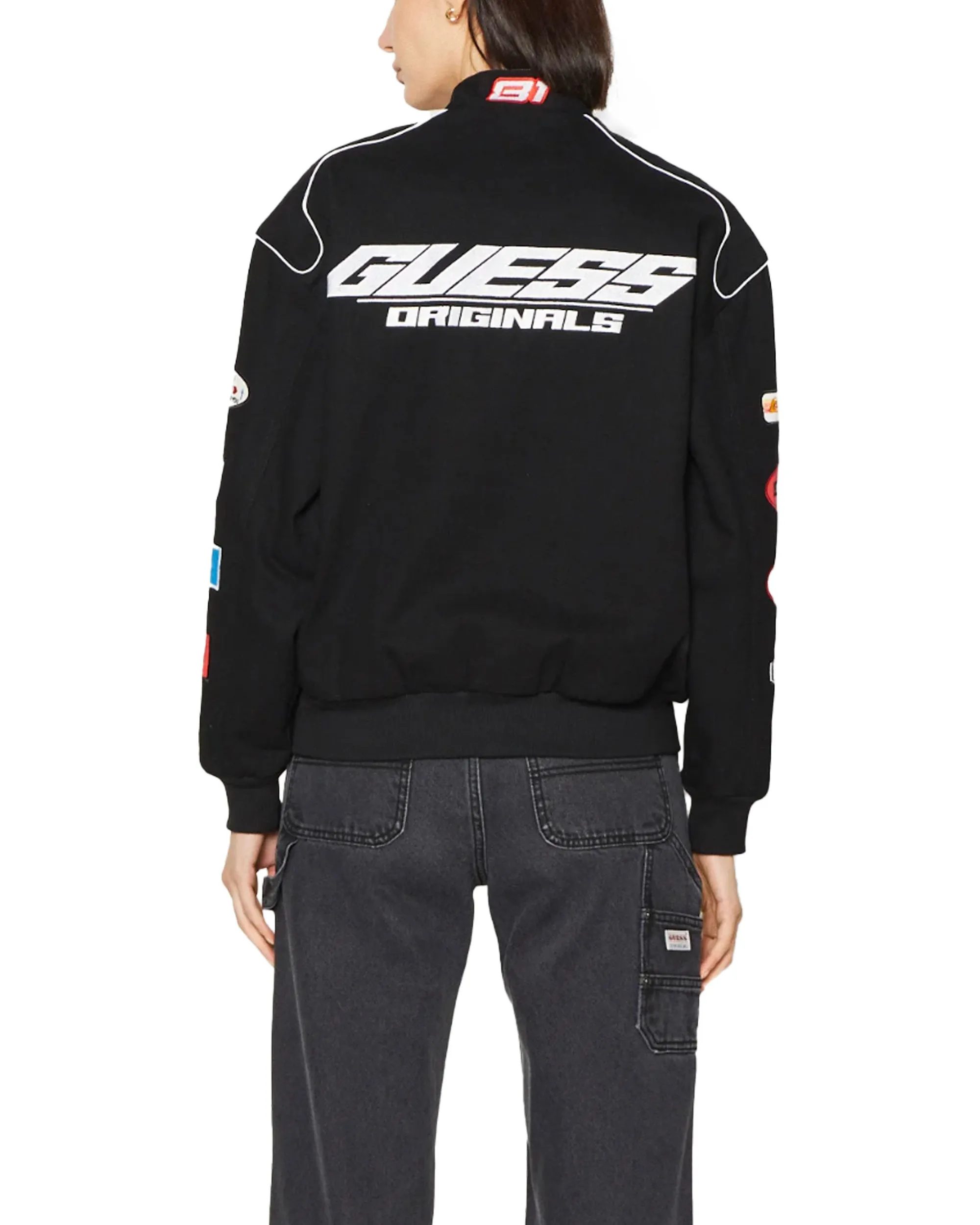 Giacca Uomo Guess Originals Hot Wheels Racing Jacket Nero