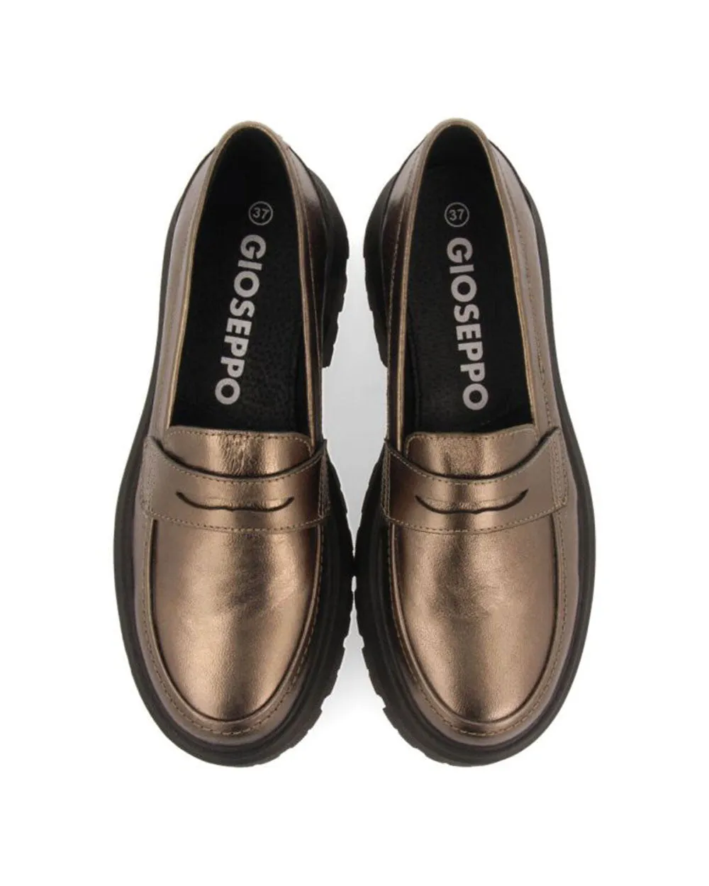 Gioseppo 70197 Kabelvas  Pewter Leather Brogue