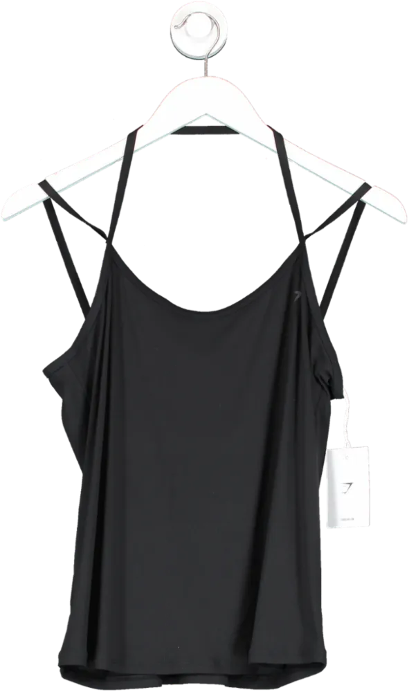 gymshark Black Elevate Strappy Tank Top UK S