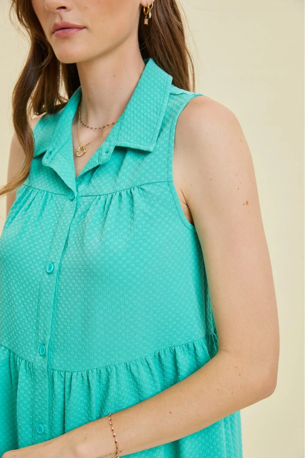 Heyson Tiered Button Down Dress Rose or Jade - PREORDER