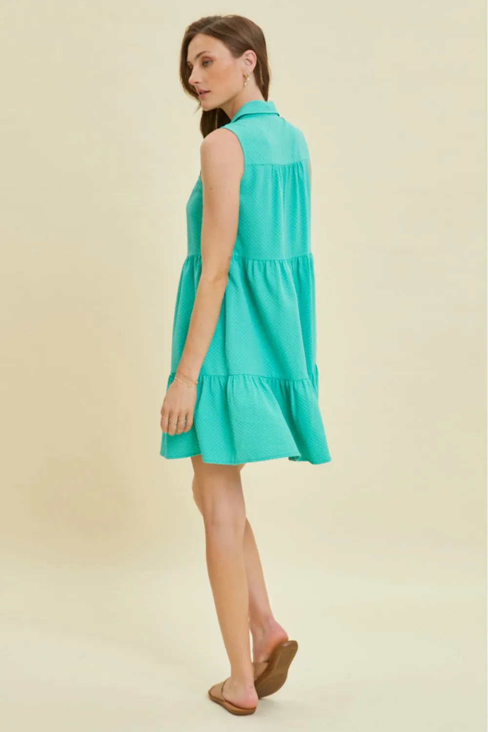 Heyson Tiered Button Down Dress Rose or Jade - PREORDER