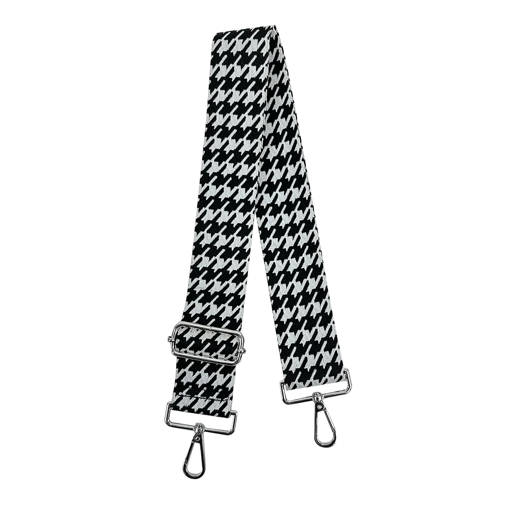 Houndstooth Interchangeable Woven Bag Strap